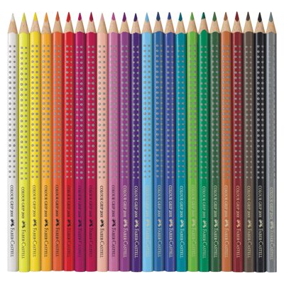 Kredki Eco Colour  trójkątne 24 Kol. + temperówka opakowanie karton Faber-Castell