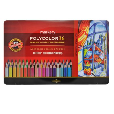 Kredki ołówkowe Koh-I-Noor, Polycolor, 36 kolorów
