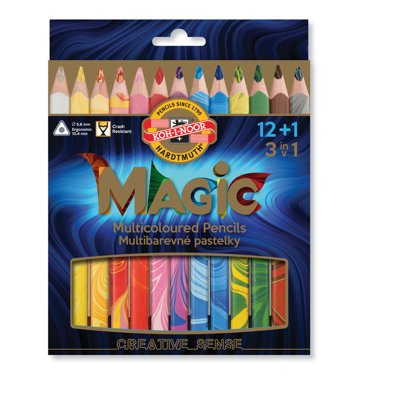Kredki trójkolorowe, Magic 12+1