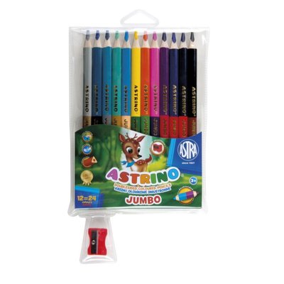 Kredki dwustronne, jumbo, 12=24 kolory