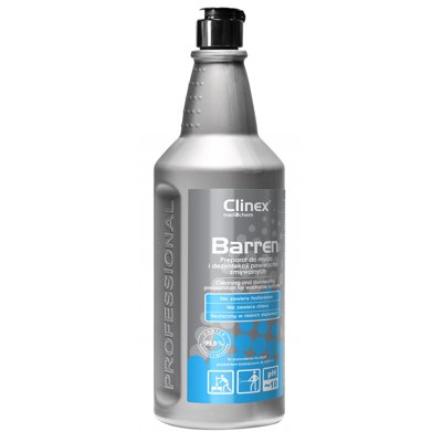 Preparat do mycia i dezynfekcji CLINEX Barren 1L, do powierzchni zmywalnych
