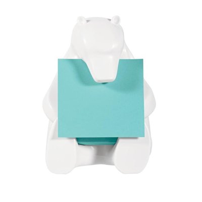 Podajnik Miś polarny do karteczek samoprzylepnych Post-it® Z-Notes + 90 arktycznych karteczek 76x76mm