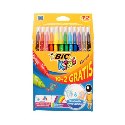Flamastry Kid Couleur Pudełko 10+2