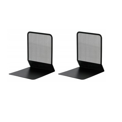 Stojak na książki Q-Connect Office Set, metalowy, czarny-2-sztuki
