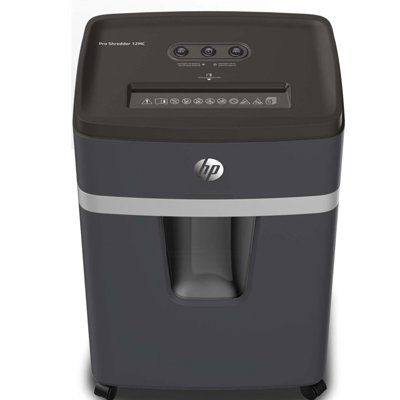 Niszczarka HP PRO SHREDDER 12MC, mikrościnki, P-5, 12 kart., 25l, ciemnoszara
