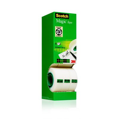 Taśma biurowa Magic Scotch 19mm 33m 7szt., 1 rolka GRATIS