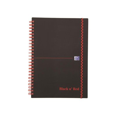 KOŁONOTATNIK OXFORD BLACK& RED A5 70K 90G L8M PP