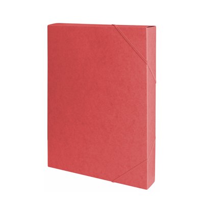 Teczka z gumką przestrz. OFFICE PRODUCTS, preszpan, A4/40, 450gsm, czerwona