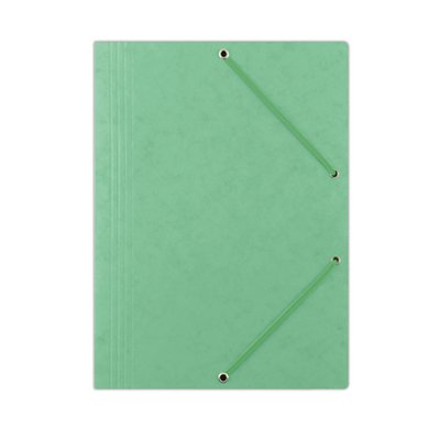 Teczka z gumką OFFICE PRODUCTS, preszpan, A4, 390gsm, 3-skrz., jasnozielona