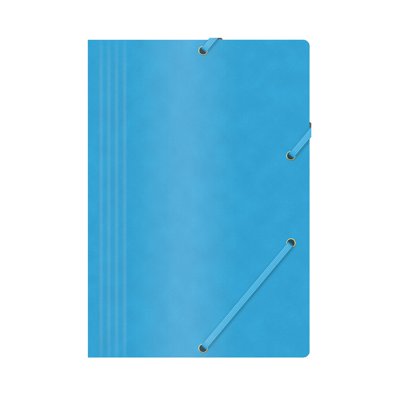 Teczka z gumką OFFICE PRODUCTS, preszpan, A4, 390gsm, 3-skrz., niebieska