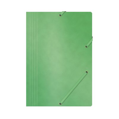 Teczka z gumką OFFICE PRODUCTS, preszpan, A4, 390gsm, 3-skrz., zielona
