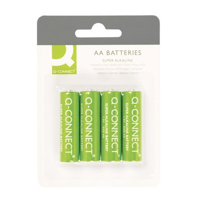 Baterie super-alkaliczne Q-CONNECT AA, LR06, 1,5V, 4szt.