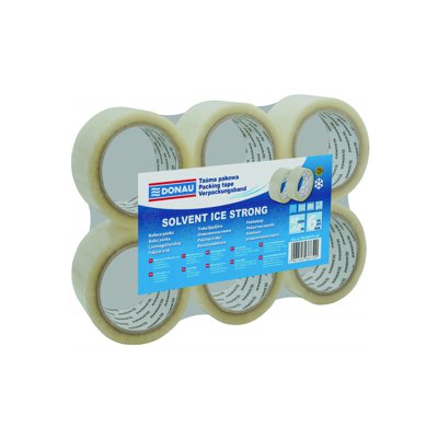 Taśma pakowa DONAU Solvent , 48mm, 60m, 42mikr., transparentna