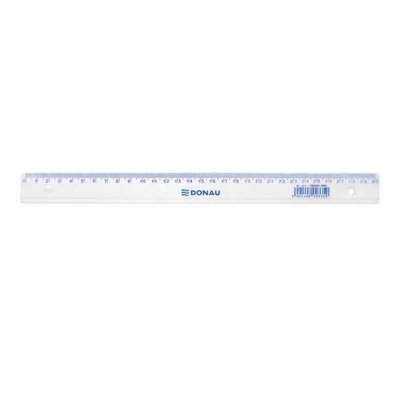 Linijka DONAU, 30cm, zawieszka, transparentna
