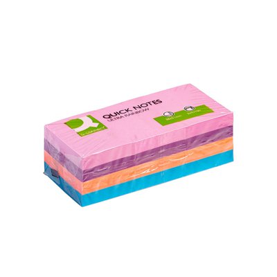 Bloczek samoprzylepny Q-CONNECT Rainbow, 38x51mm, 3x4x100 kart., mix kolorów