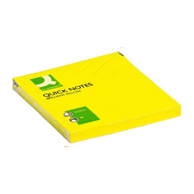 Bloczek samoprzylepny Q-CONNECT Brilliant, 76x76mm, 1x80 kart., żółty