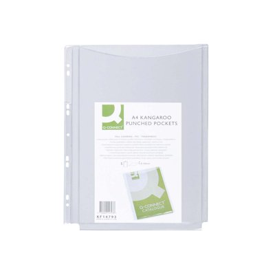 Koszulki na katalogi Q-CONNECT, PVC, A4, krystal, 150mikr., 5szt.