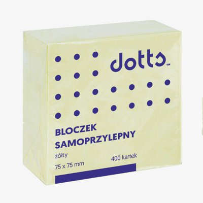 Kostka samoprzylepna 75x75 żółta 400k DATURA