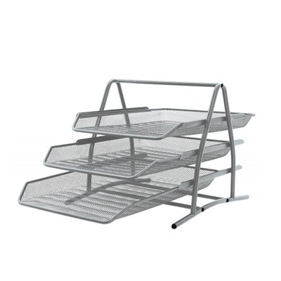 Zestaw na biurko Q-CONNECT Office Set, metalowy, 3 szufladki, srebrny