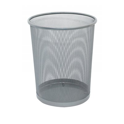 Kosz na śmieci Q-CONNECT Office Set, metalowy, 19l, srebrny