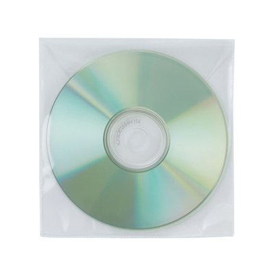 Koperty na płyty CD/DVD Q-CONNECT, 50szt., transparentny
