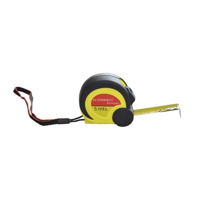 Miarka metalowa Q-CONNECT, zwijana, 19mmx5m, czarno-żółta
