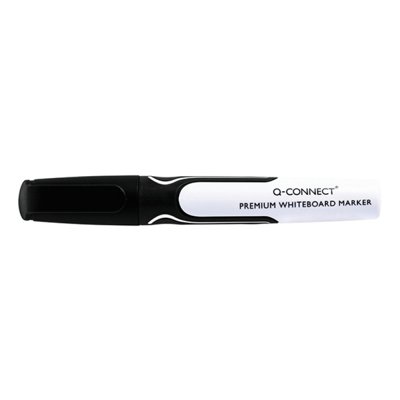 Marker do tablic Q-CONNECT Premium, gum. rękojeść, okrągły, 2-3mm (linia), czarny / KF26109