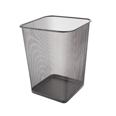 Kosz na śmieci Q-CONNECT Office Set, metalowy, 18l, czarny