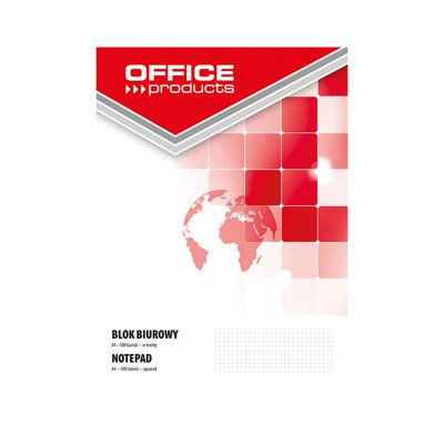 Blok biurowy OFFICE PRODUCTS, A4, w kratkę, 100 kart., 70gsm