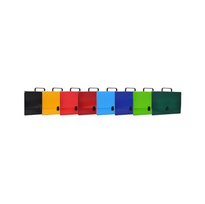 Teczka-pudełko OFFICE PRODUCTS, PP, A4/5cm, z rączką i zamkiem, mix kolorów