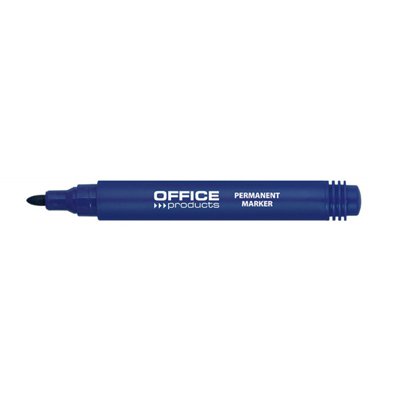 Marker permanentny OFFICE PRODUCTS, okrągły, 1-3mm (linia), niebieski