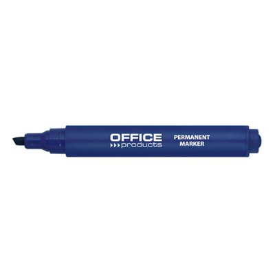 Marker permanentny OFFICE PRODUCTS, ścięty, 1-5mm (linia), niebieski