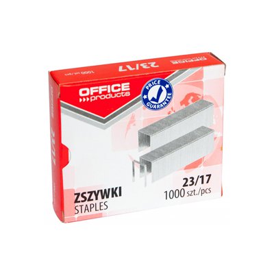 Zszywki OFFICE PRODUCTS, 23/17, 1000szt.