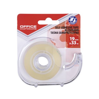 Taśma biurowa OFFICE PRODUCTS, 19mm, 33m, dyspenser, transparentna