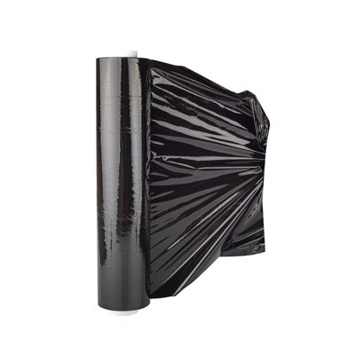 Folia stretch OFFICE PRODUCTS RĘCZNA, 3,0kg netto, szer. 500mm, gr. 23µm, czarna