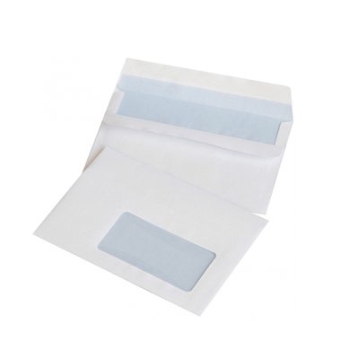 Koperty samoklejące OFFICE PRODUCTS, SK, C6, 114x162mm, 75gsm, 1000szt., z okienkiem prawym 45x90mm, białe