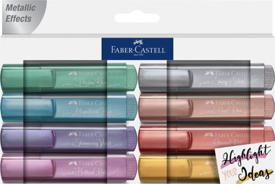 Zakreślacze metaliczne Faber-Castell 8 szt.