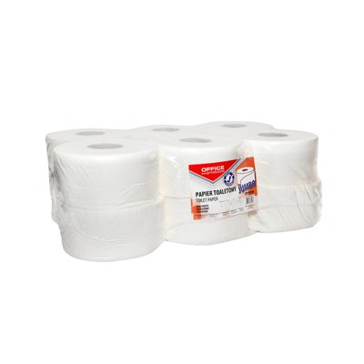 Papier toaletowy celulozowy OFFICE PRODUCTS Jumbo, 2-warstwowy, 120m, 12szt., biały