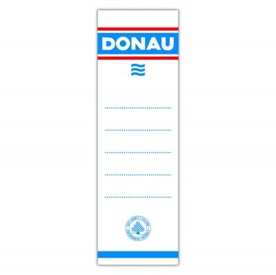 Etykiety samoprzylepne do segregatora DONAU, 54x153mm, jednostronne, 20szt.