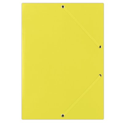 Teczka z gumką DONAU, karton, A4, 400gsm, 3-skrz., żółta