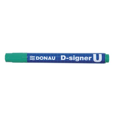 Marker permanentny DONAU D-Signer U, okrągły, 2-4mm (linia), zielony