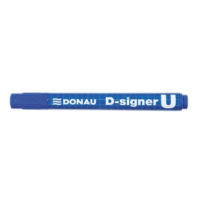 Marker permanentny DONAU D-Signer U, okrągły, 2-4mm (linia), niebieski