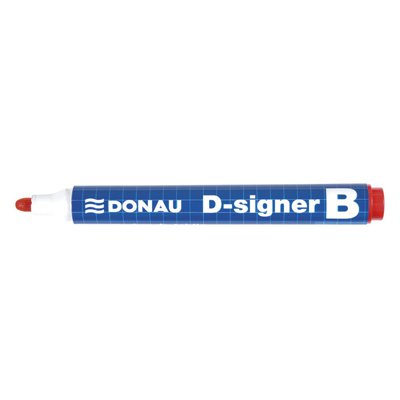Marker do tablic DONAU D-Signer B, okrągły, 2-4mm (linia), czerwony