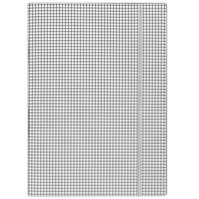 Teczka z gumką DONAU, karton, A4, 400gsm, 3-skrz., biała w kratę