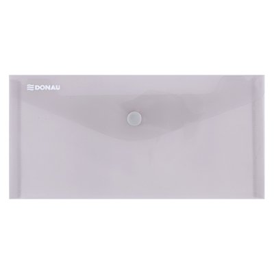 Teczka kopertowa DONAU zatrzask, PP, DL, 180mikr., dymna