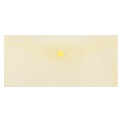 Teczka kopertowa DONAU zatrzask, PP, DL, 180mikr., żółta
