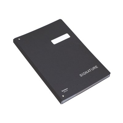 Teczka do podpisu DONAU, karton, A4, 450gsm, 20-przegr., czarna