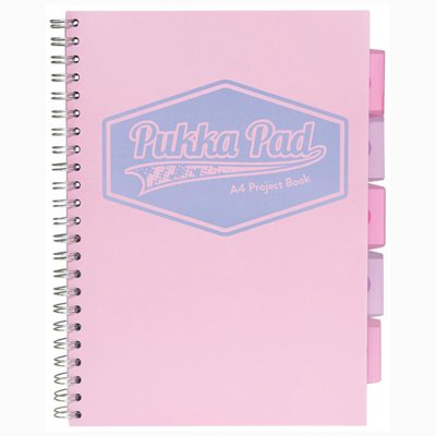 Kołozeszyt PROJECT BOOK A4 kratka różowy 8630S-PST PUKKA, Pukka Pads 