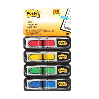 Zakładki indeksujące Post-it® Strzałki 11,9x43,2mm, 4x24 szt