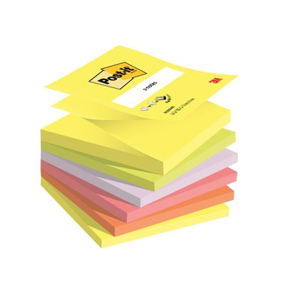Bloczki samoprzylepne Postit® ZNotes 76x76mm w kolorach neonowych